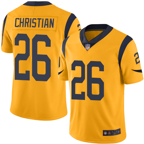 Los Angeles Rams Limited Gold Men Marqui Christian Jersey NFL Football #26 Rush Vapor Untouchable